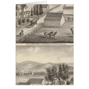 Walker, Knittel-bostäder, gårdar Hälsningskort
