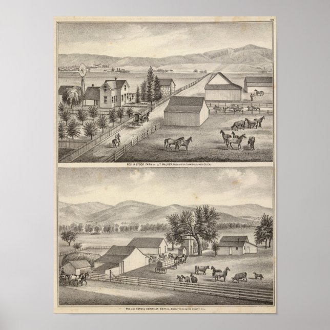 Walker, Knittel-bostäder, gårdar Poster (Framsidan)