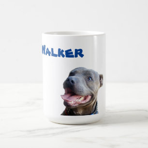 Walker Namn With Staffy Bull Terrier, Coffee Mugg