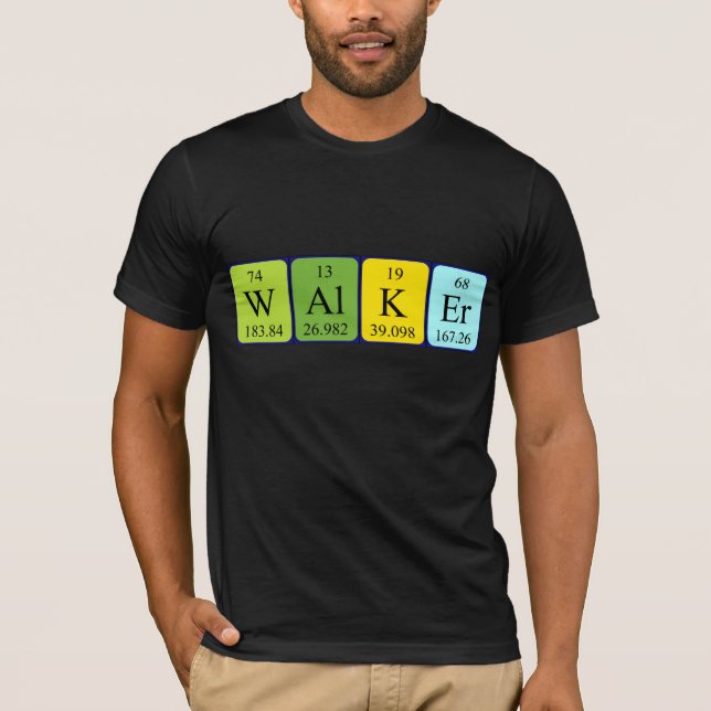 Walker Periodiska bord namn-skjorta Tee (Framsida)