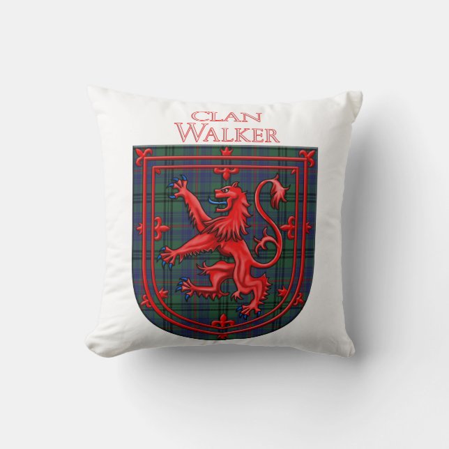 Walker Tartan Scottish Play Lejonare Rampant Kudde (Framsida)