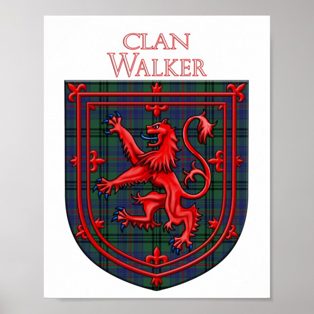 Walker Tartan Scottish Play Lejonare Rampant Poster (Framsidan)