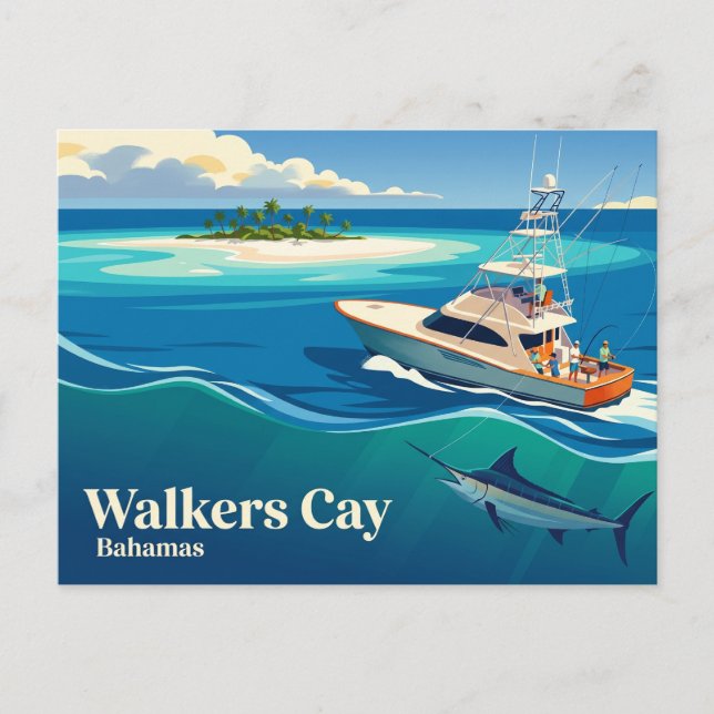 Walkers Cay Bahamas Vykort (Framsida)