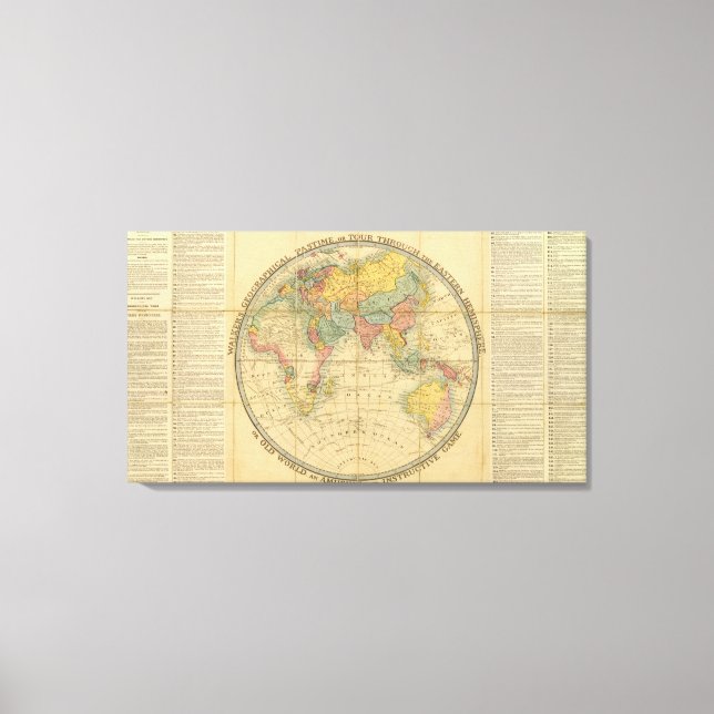 Walker's Geographical Pastime Canvastryck (Framsida)