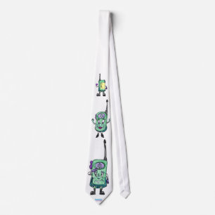 Walkie Talkies som animeras, roligt, grönt Slips