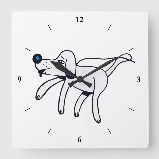 Walkies, Doggy. Fyrkantig Klocka (Framsida)