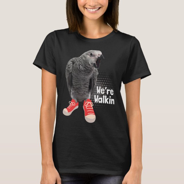 Walkin Parrot Animal Whisperer Zookeeper T Shirt (Framsida)