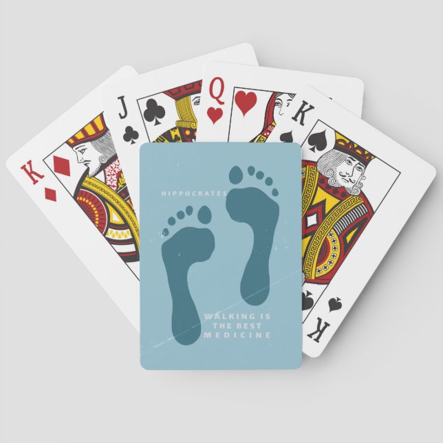 Walking är det bästa läkemedlet Hippocrates citat Casinokort (Baksidan)