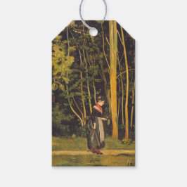 Walking at the Forest Kant (av Ferdinand Hodler) Presentetikett