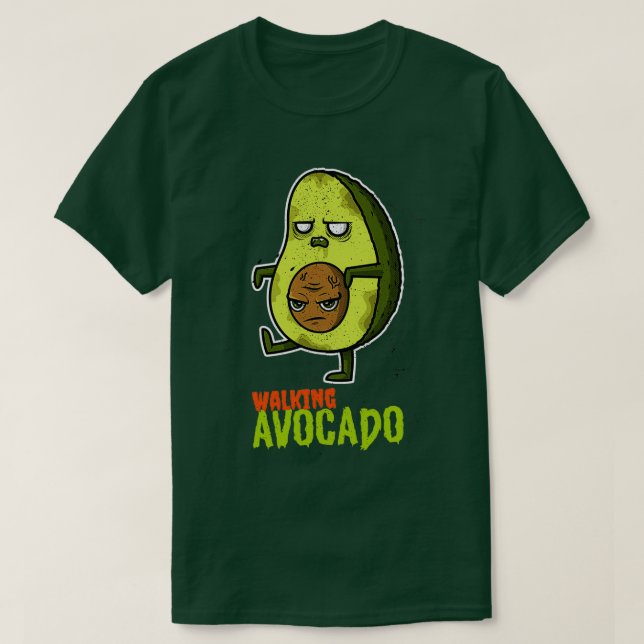 Walking Avocado T Shirt (Design framsida)