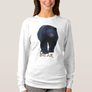 Walking Black Bear Animal-Älskare Shirt Tee