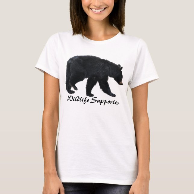 Walking Black Bear Animal Lover Shirt Tröja (Framsida)