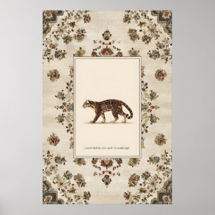 Walking Clouded Leopard Affischtryck  Neutral Poster