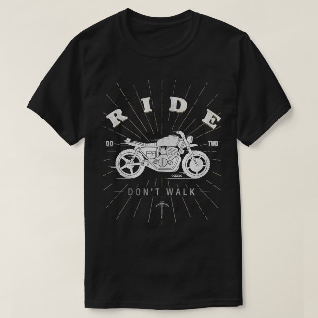 Walking Dead Daryl Ride, gå inte T Shirt (Design framsida)