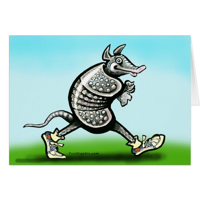 Walking Dillo Hälsningskort (Framsidan Horizontal)