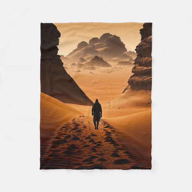 Walking Dune Fleece Blanket (Framsidan)