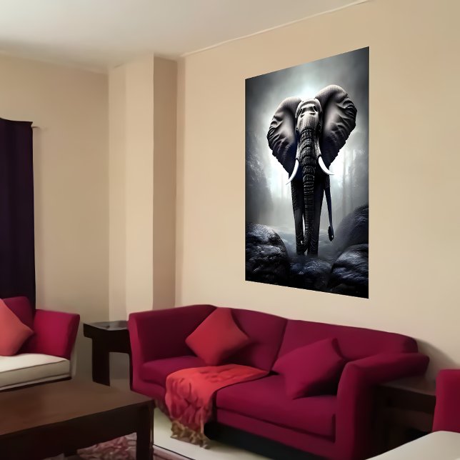 Walking Elephant | AI Art Poster (Skapare uppladdad)