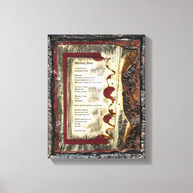 Walking Ensam Canvastryck (Framsida)