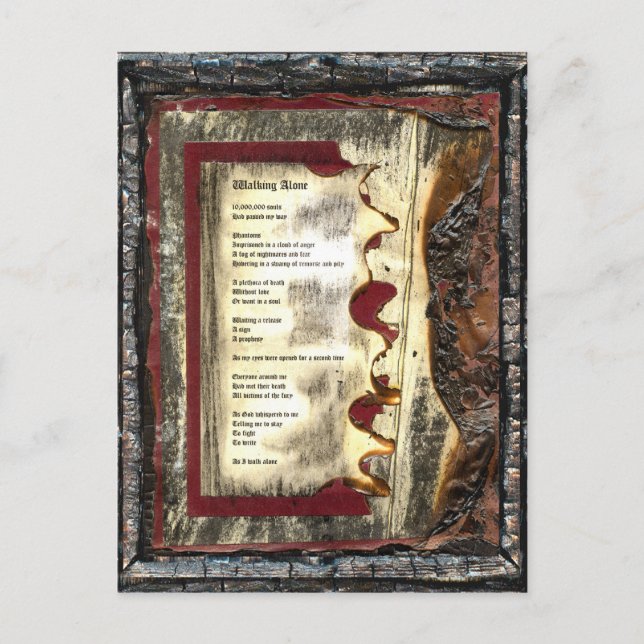 Walking Ensam Vykort (Framsida)