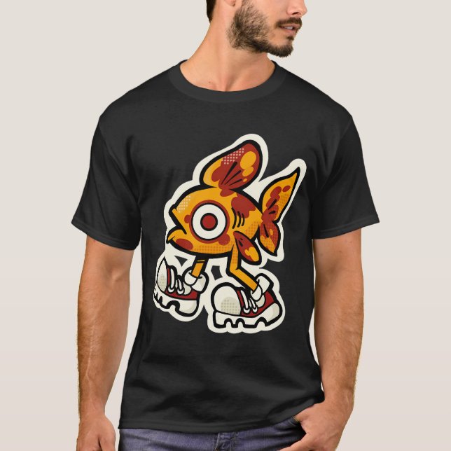 Walking Fish - gående fisk  T Shirt (Framsida)