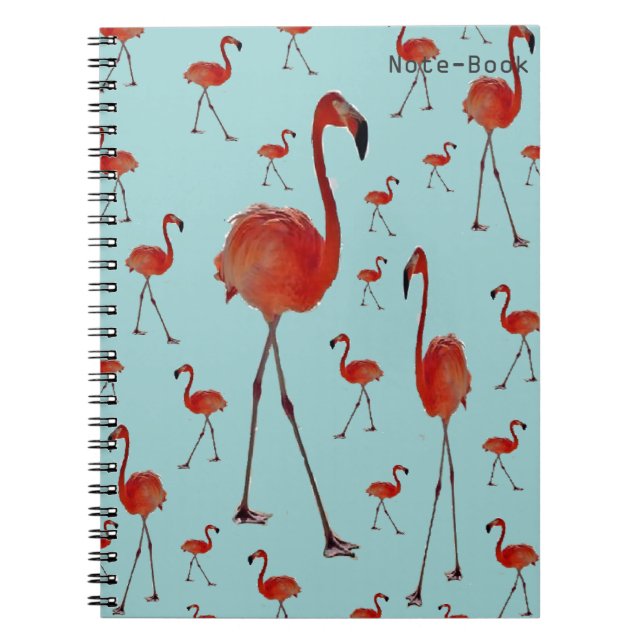 Walking Flamingoes Anteckningsbok (Framsidan)