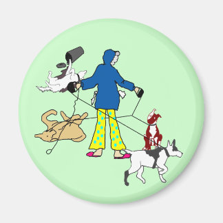 Walking Flyball Hundar Magnet