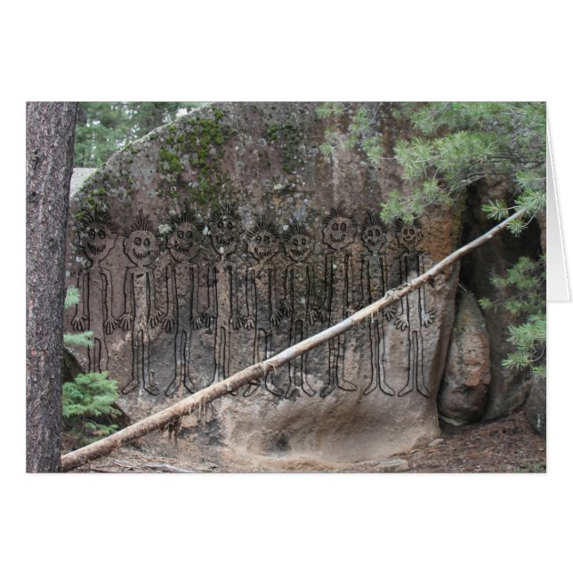 Walking Gigglers natt Hälsningskort (Framsidan Horizontal)