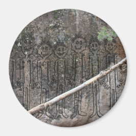 Walking Gigglers Petroglyph-natten Magnet