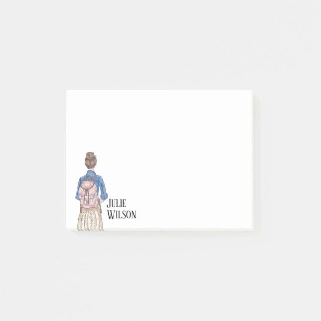 Walking Girl Post-it Block (Framsida)