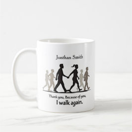 Walking Graphic Thank You Physical Therapist Gift Kaffemugg