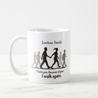 Walking Graphic Thank You Physical Therapist Gift Kaffemugg