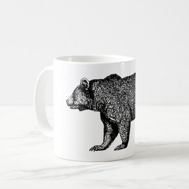 Walking Grizzly Bear Coffee Mugg (Framsida vänster)