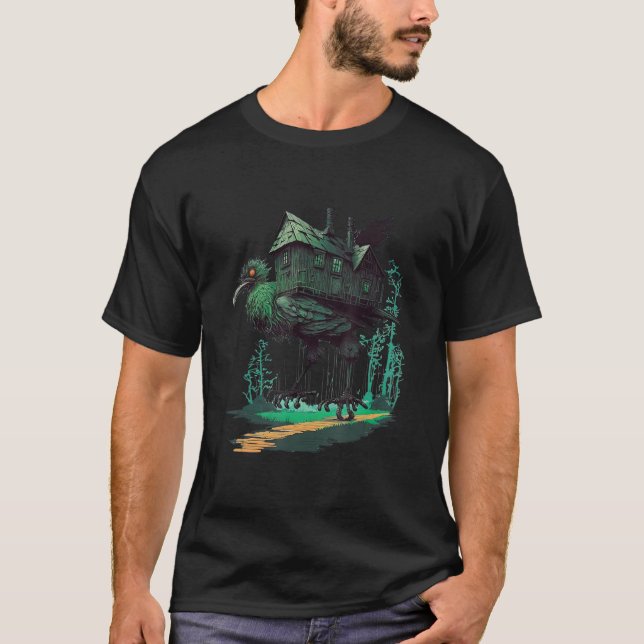 Walking House på Chicken Ben Slavic folklore Baba T Shirt (Framsida)