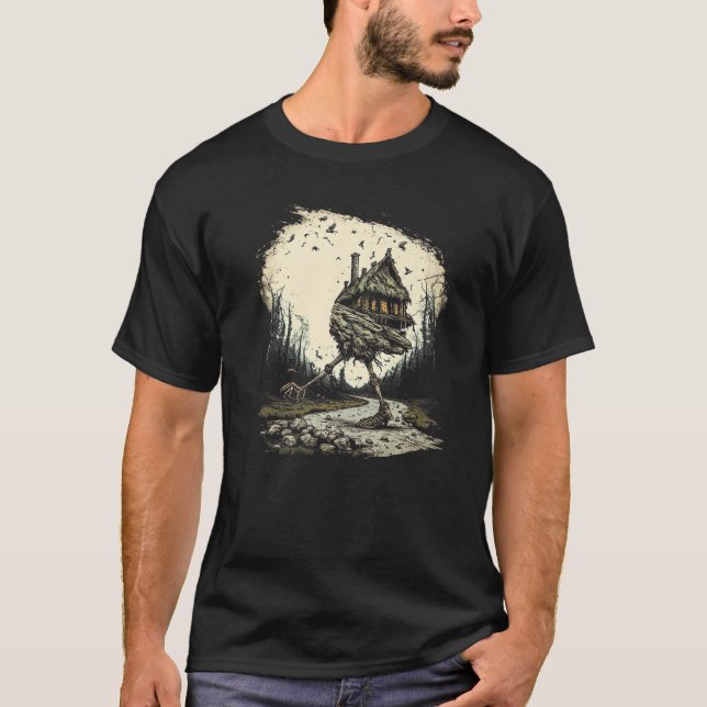 Walking House på Chicken Ben Slavic folklore Baba T Shirt (Framsida)