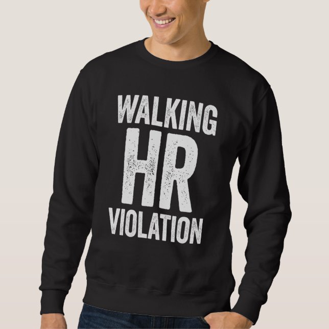 Walking HR-Våldsamt Meme Lång Ärmad Tröja (Framsida)