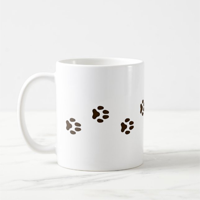 Walking Hund Hund Tracks Kaffemugg (Vänster)