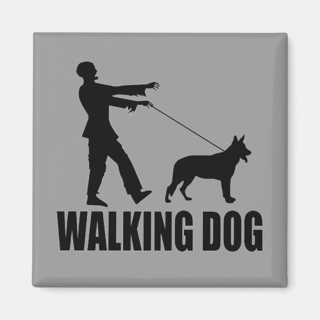 Walking Hund (zombies) Magnet (Framsidan)