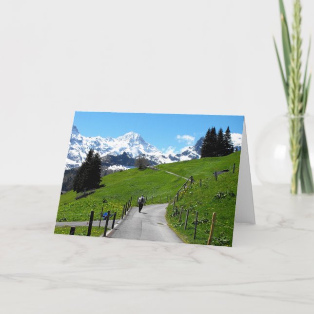 Walking i Murren Helgkort (Framsida)