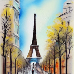 Walking i Paris Poster