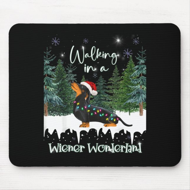 Walking In A Wiener Wonderland Dachshund  Musmatta (Framsidan)