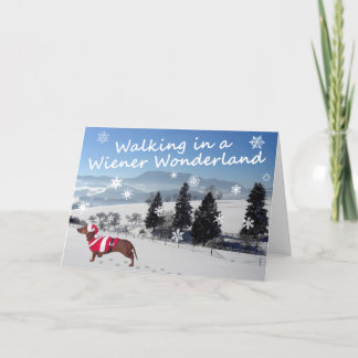 Walking in a Wiener Wonderland Helgkort