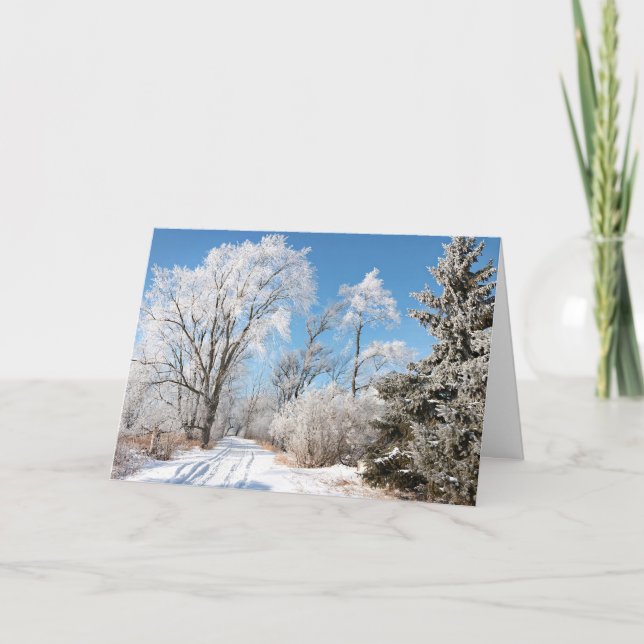 Walking in a winter wonderland Christmas Card Helgkort (Framsida)