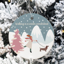 Walking in a Winter Wonderland Hund Pet themed