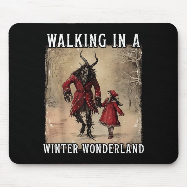 Walking In A Winter Wonderland Krampus Creepy Horr Musmatta (Framsidan)