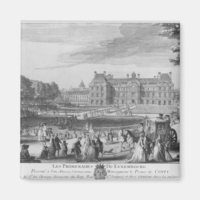 Walking in the Luxembourg gardens, 1729 Magnet (Framsidan)