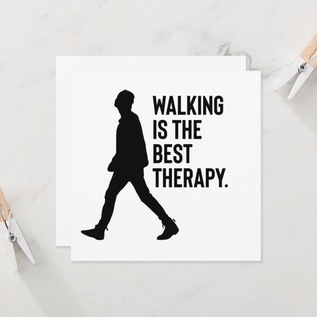 Walking is the Best Therapy Quote Inbjudningar (Fram/Back In Situ)