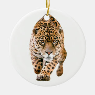 Walking Jaguar Öga Julgransprydnad Keramik