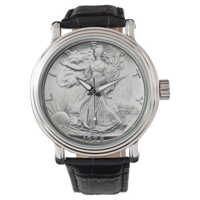 Walking Liberty, halvdollar Armbandsur (Framsida)