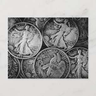 Walking Liberty Mynt Vykort