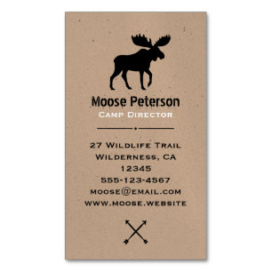 Walking Moose Silhouette   Vild av vilda djur Visitkortmagnet